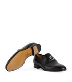 Leather Interlocking G Loafers GOODS Harrods   