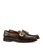 Leather Interlocking GG Loafers GOODS Harrods   