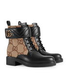 Leather Monogram Lace-Up Boots GOODS Harrods   