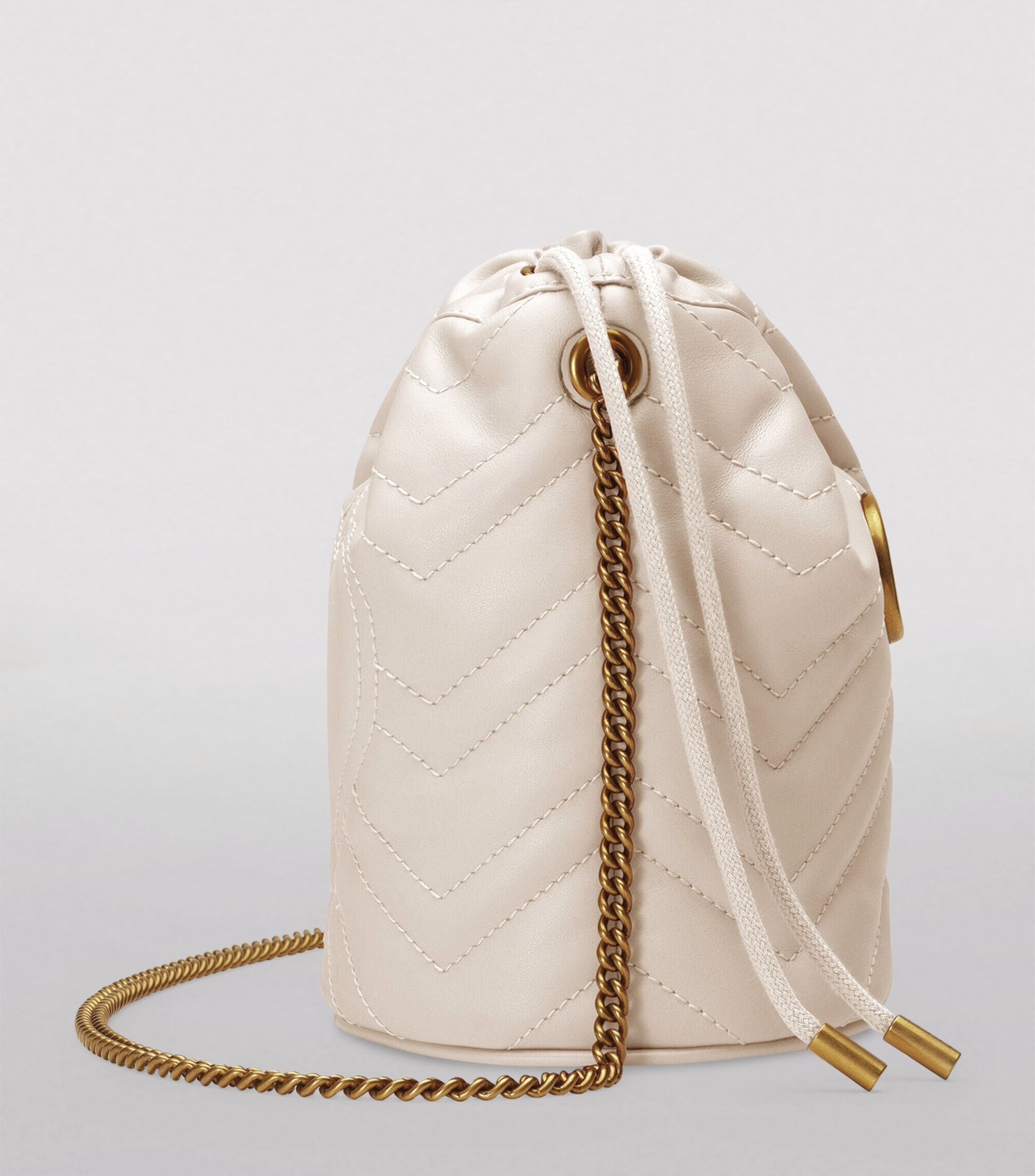 Mini Leather GG Marmont Bucket Bag GOODS Harrods   