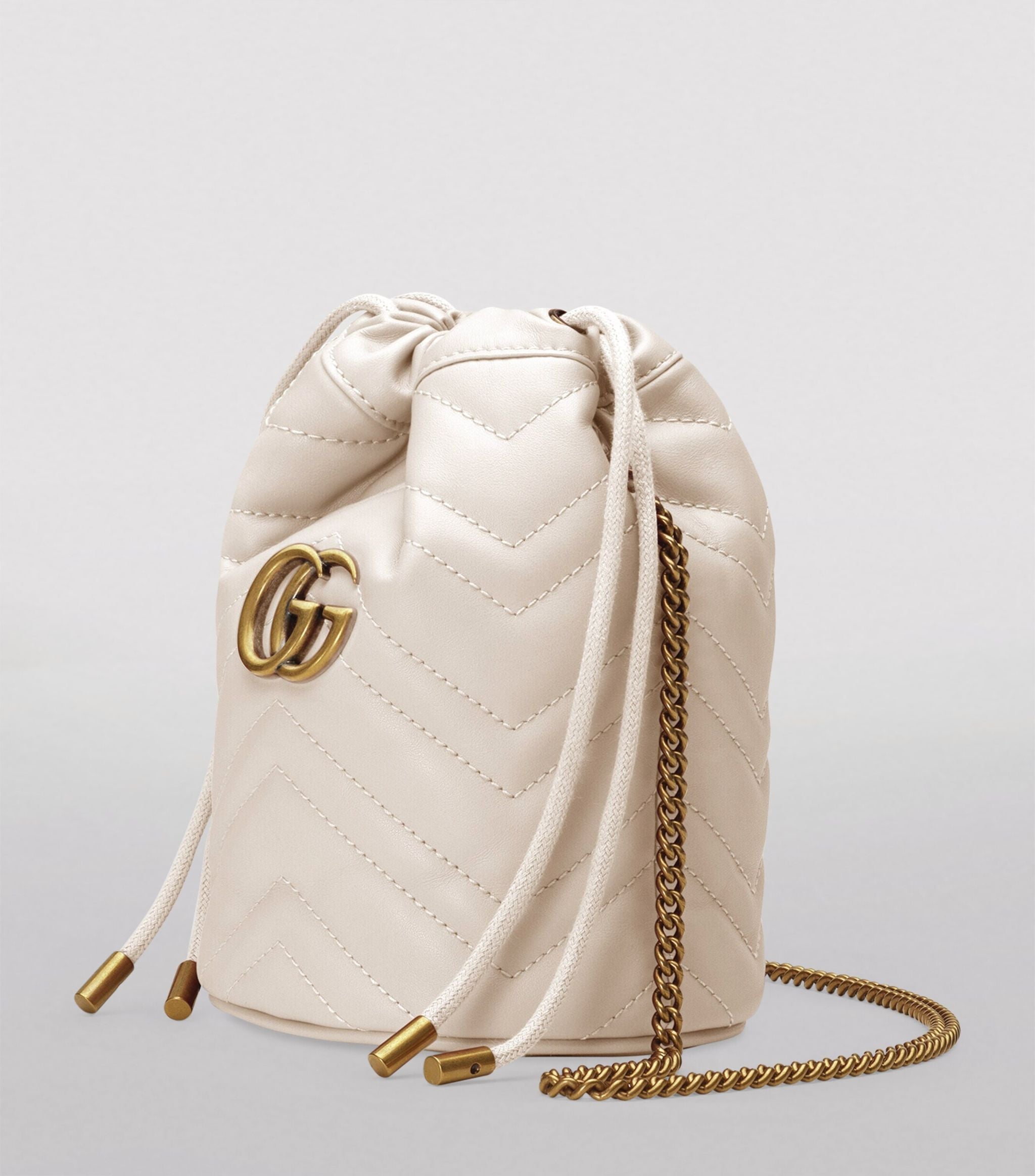 Mini Leather GG Marmont Bucket Bag GOODS Harrods   