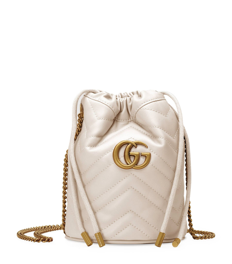 Mini Leather GG Marmont Bucket Bag