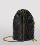 Mini Leather GG Marmont Bucket Bag GOODS Harrods   