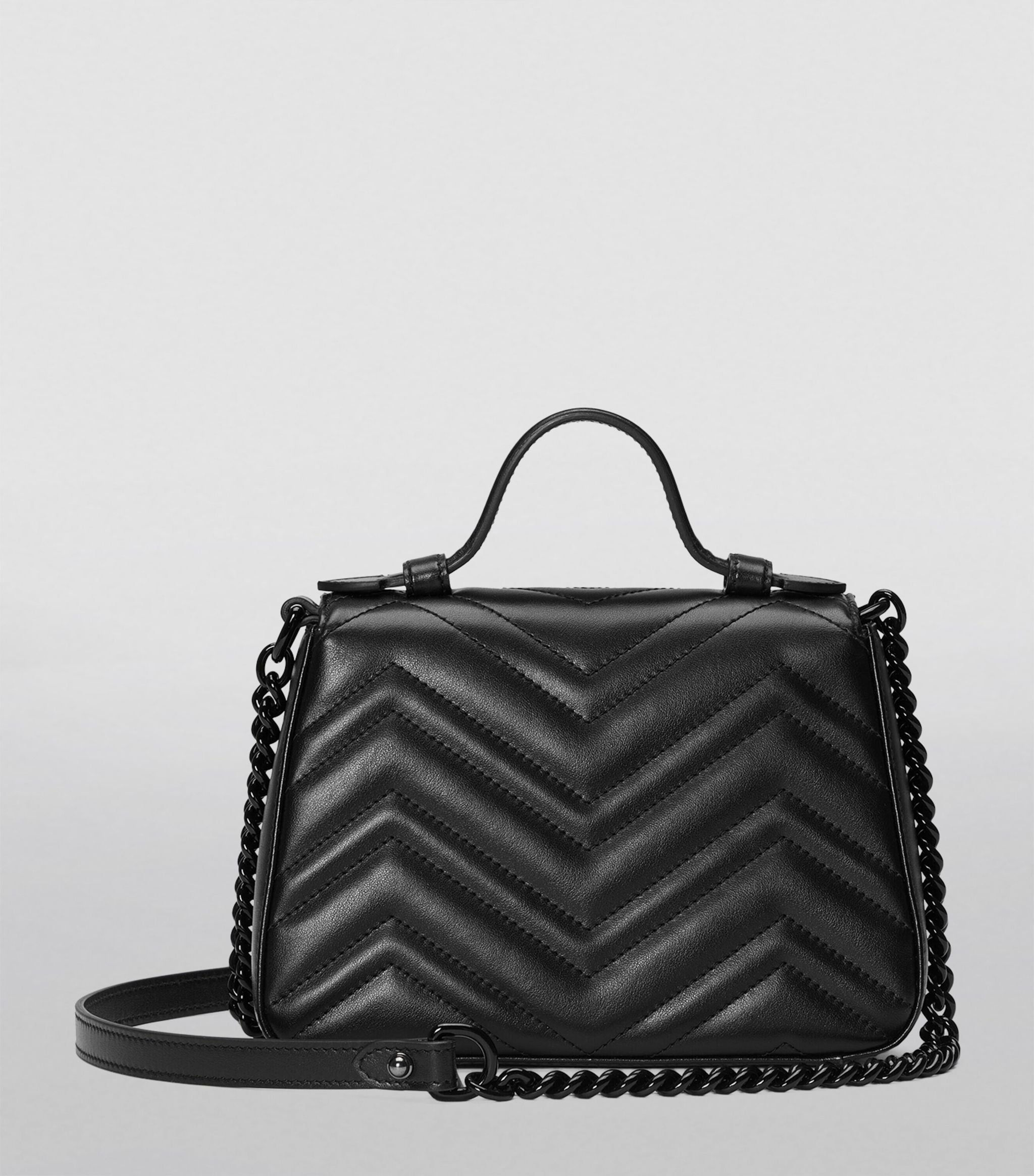 Mini Leather GG Marmont Top-Handle Bag GOODS Harrods   