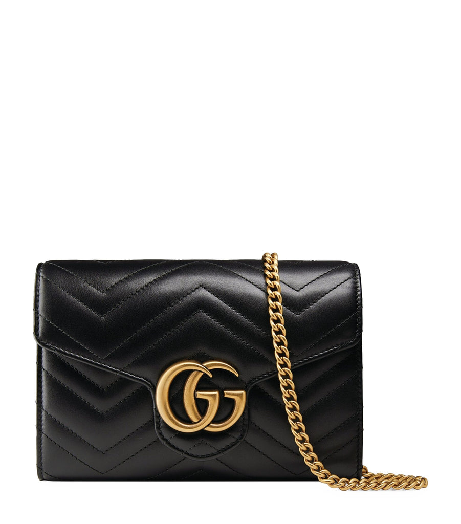 Mini Leather Marmont Matelassé Cross-Body Bag