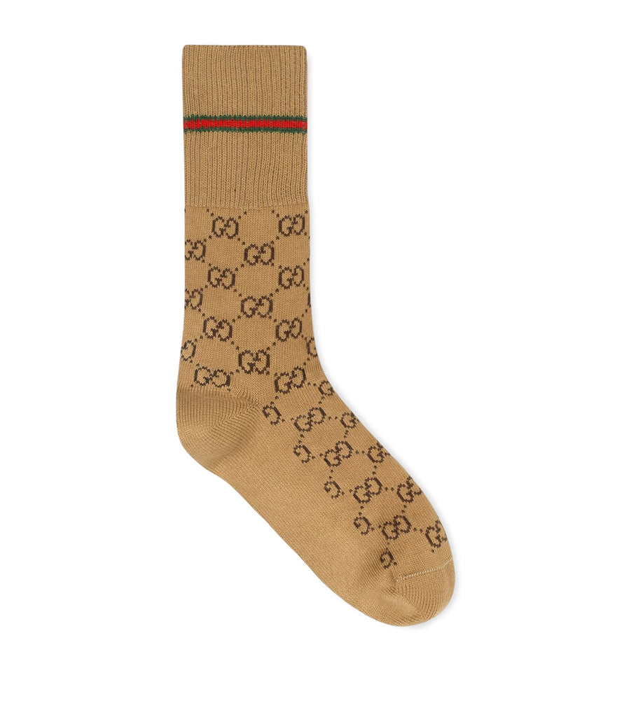 Monogram Web Stripe Socks