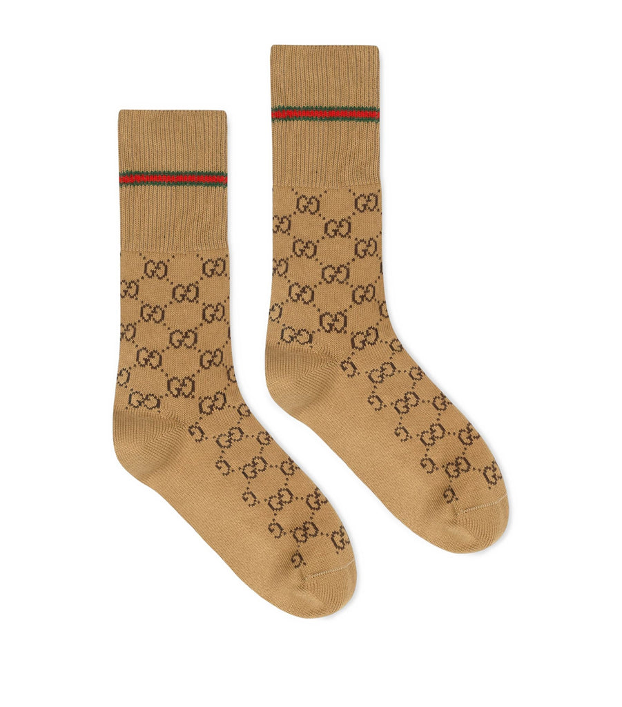 Monogram Web Stripe Socks