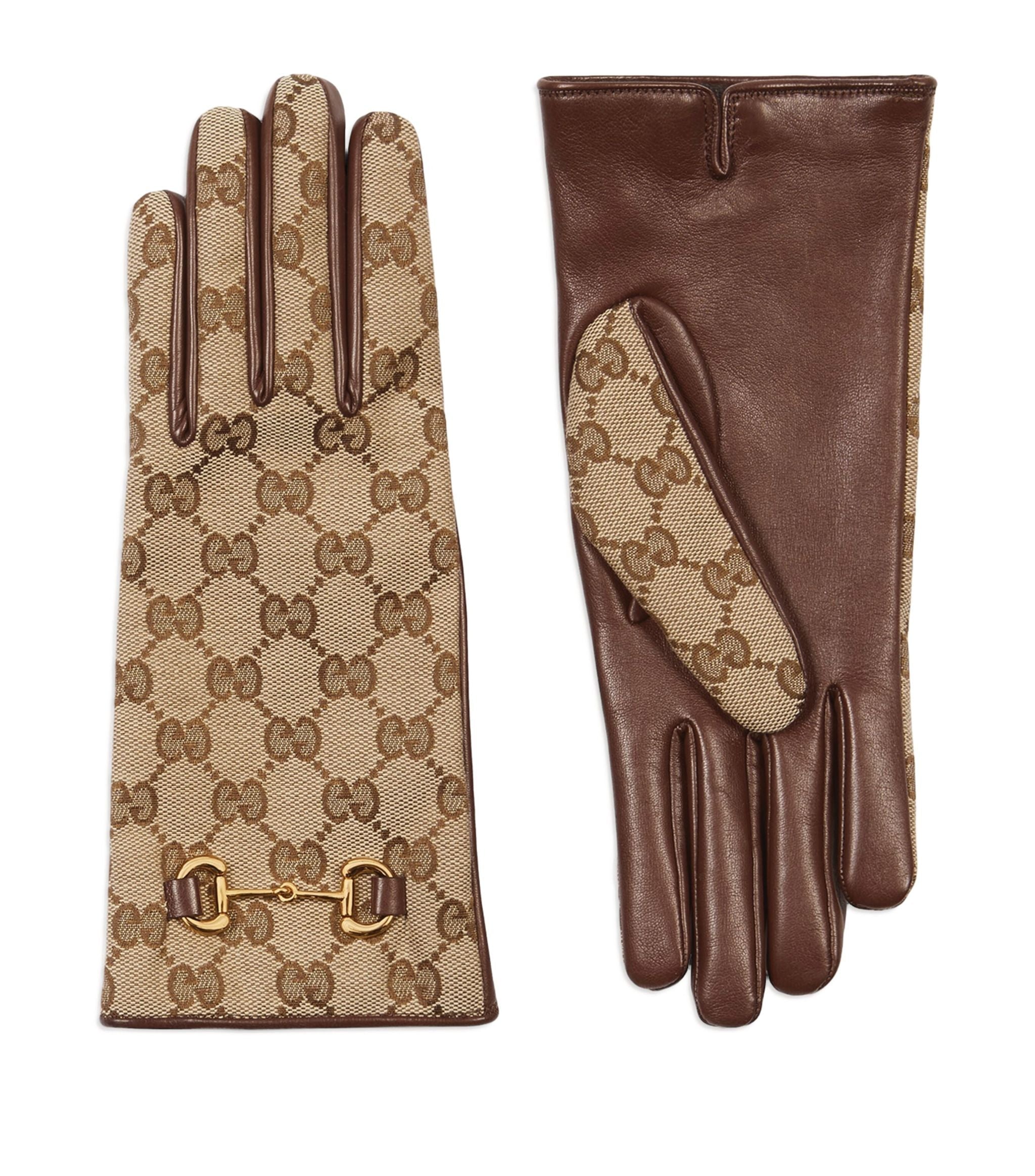 Original GG Canvas Gloves GOODS Harrods   