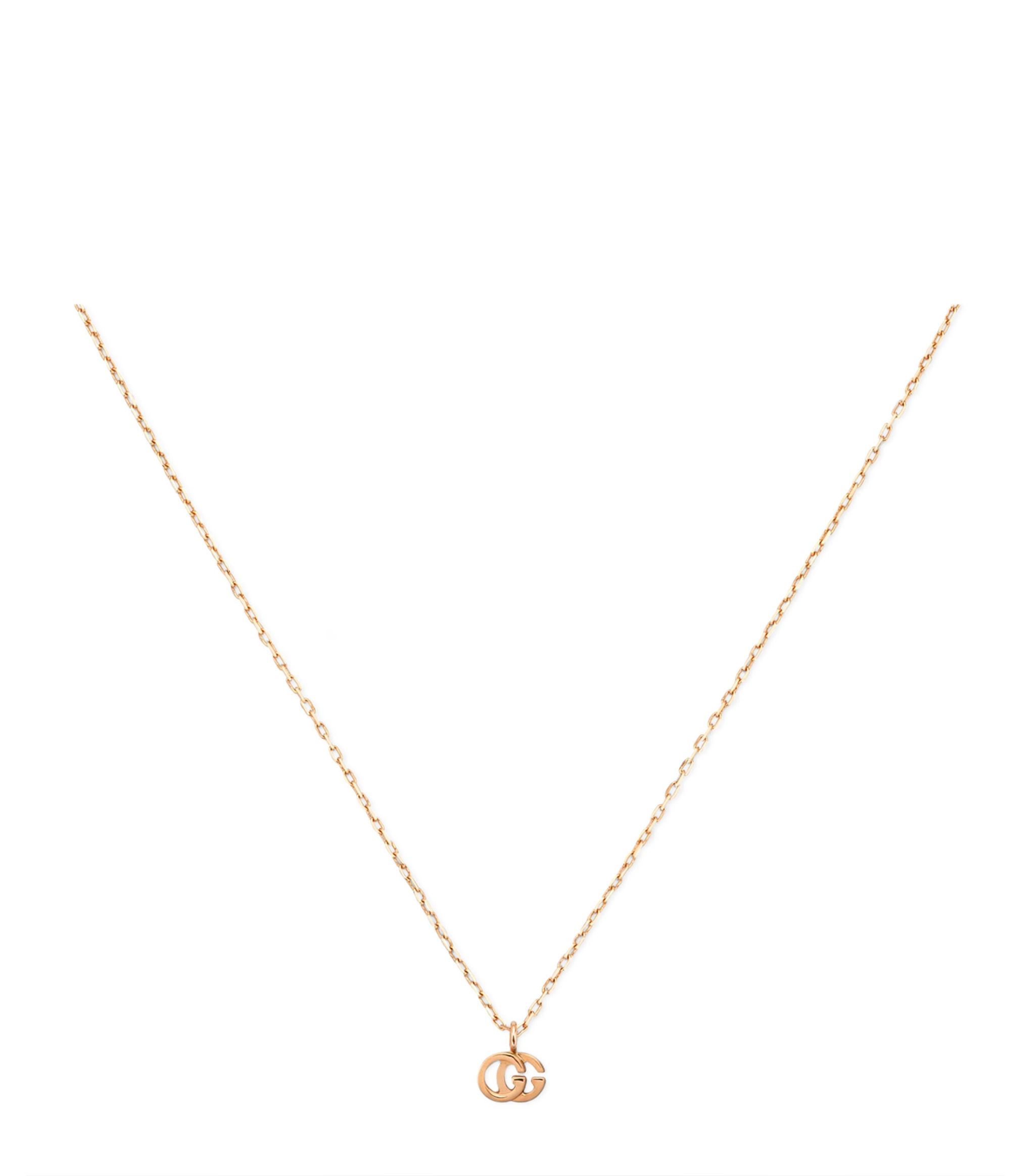 Rose Gold Double G Necklace GOODS Harrods   