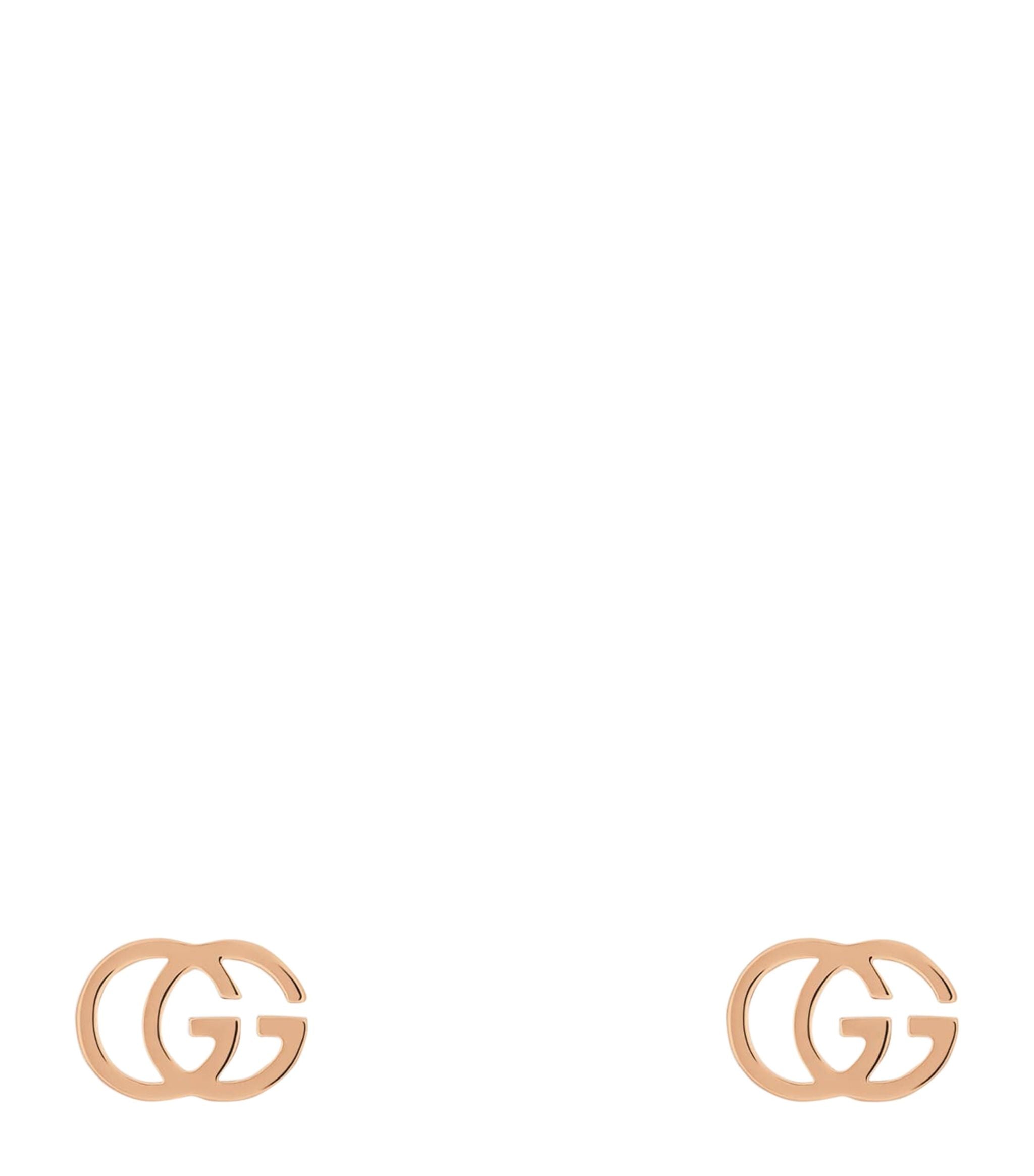 Rose Gold Double G Stud Earrings GOODS Harrods   