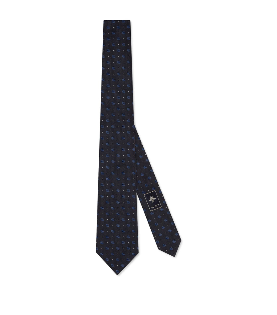 Silk Double G Logo Tie