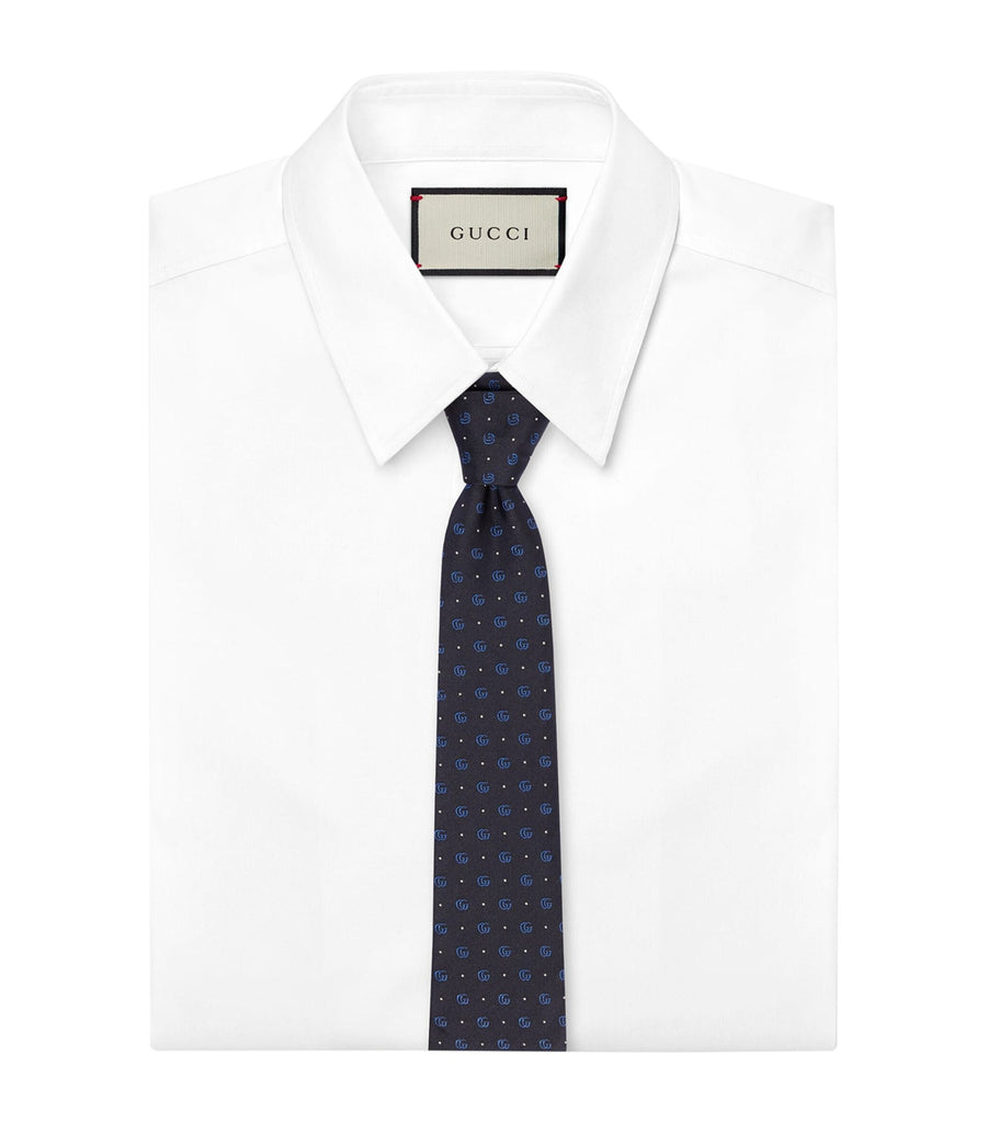 Silk Double G Logo Tie