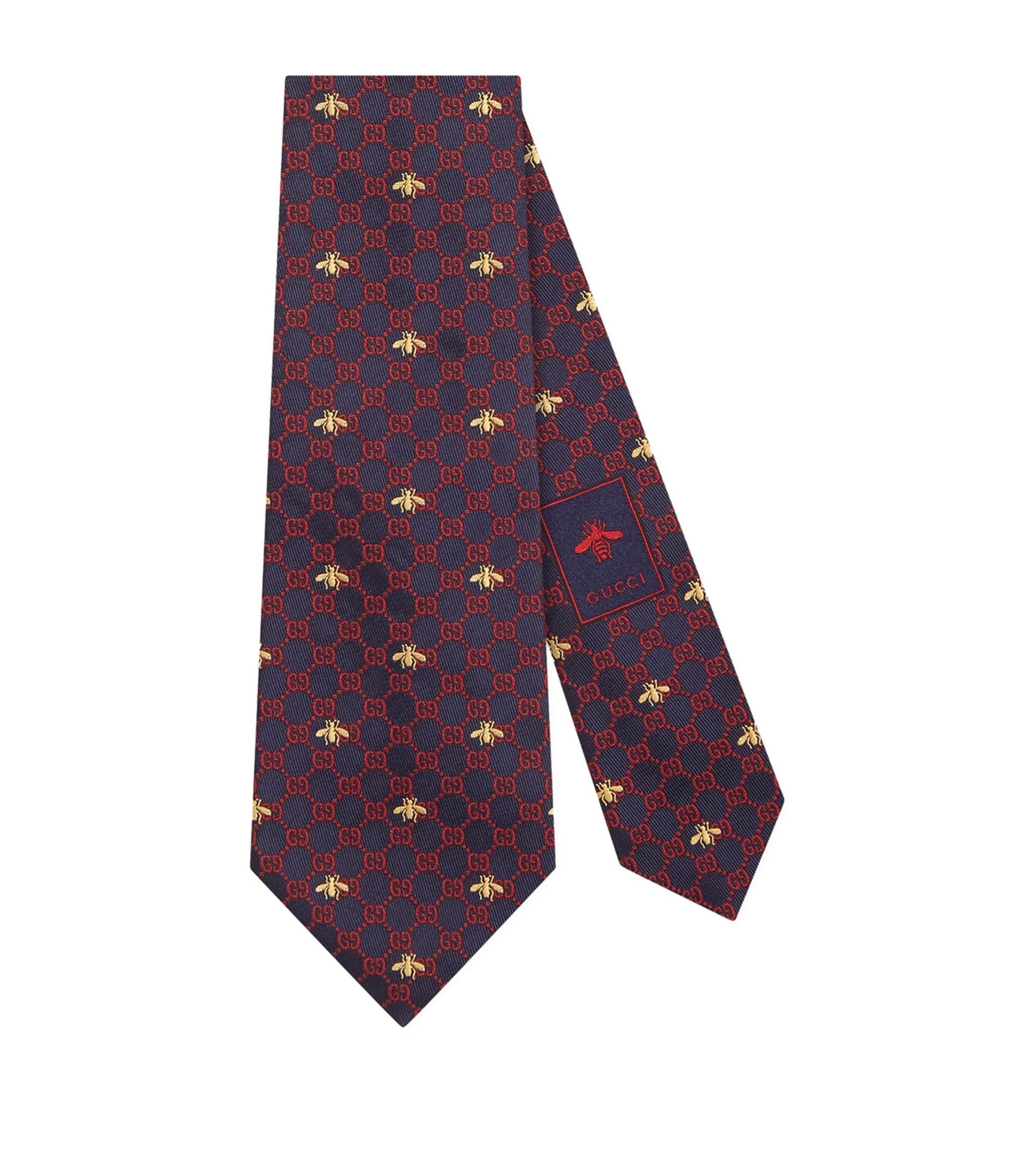 Silk GG Bee Tie GOODS Harrods   