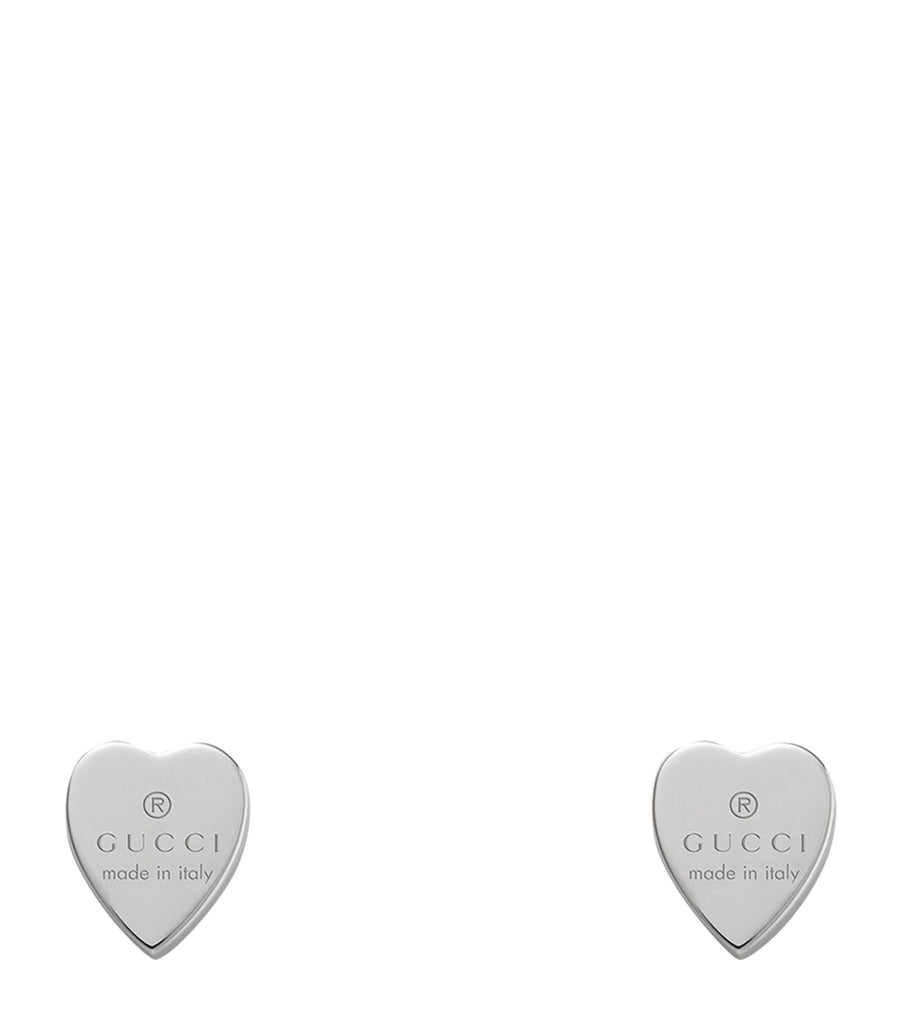 Silver Trademark Heart Earrings