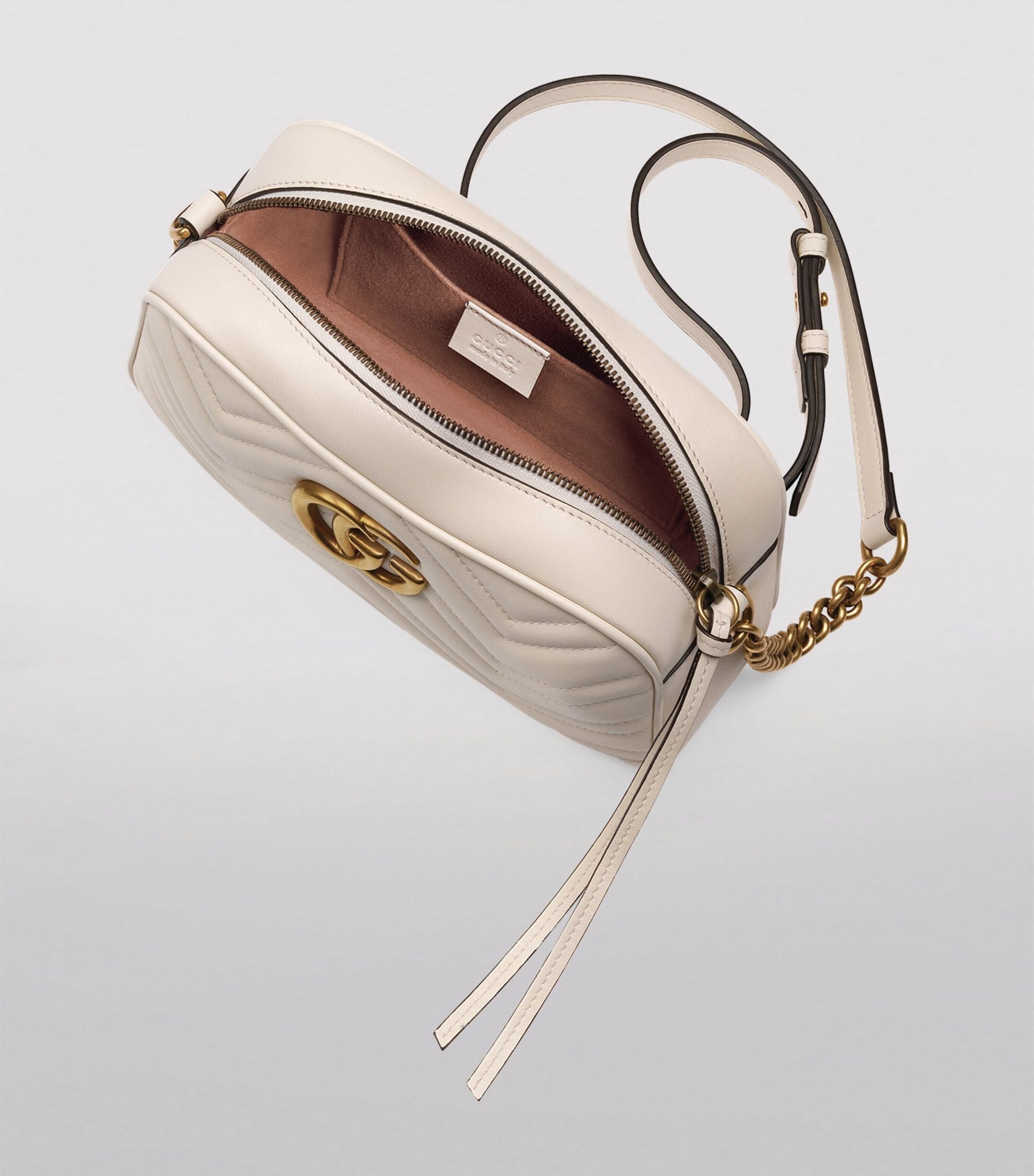 Small Leather Marmont Matelassé Cross-Body Bag GOODS Harrods   