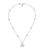 Sterling Silver and Mother-of-Pearl Double G Necklace GOODS Harrods   