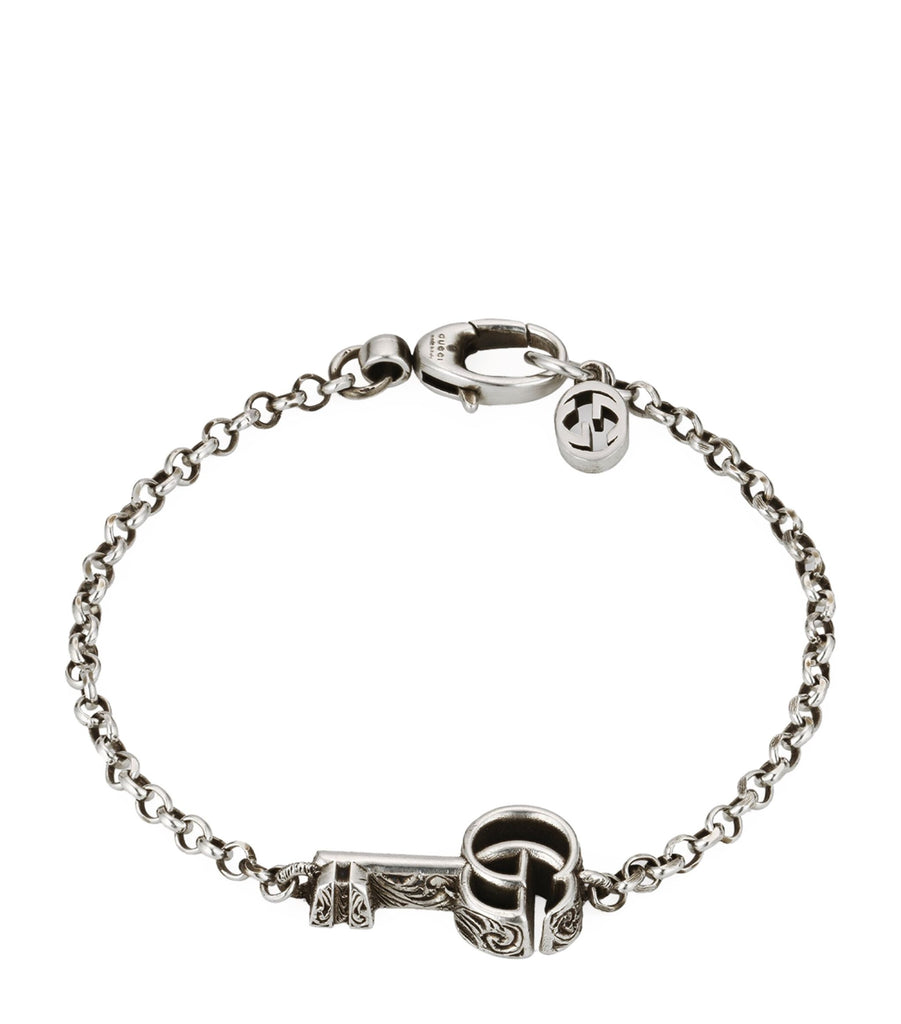 Sterling Silver Double G Key Bracelet