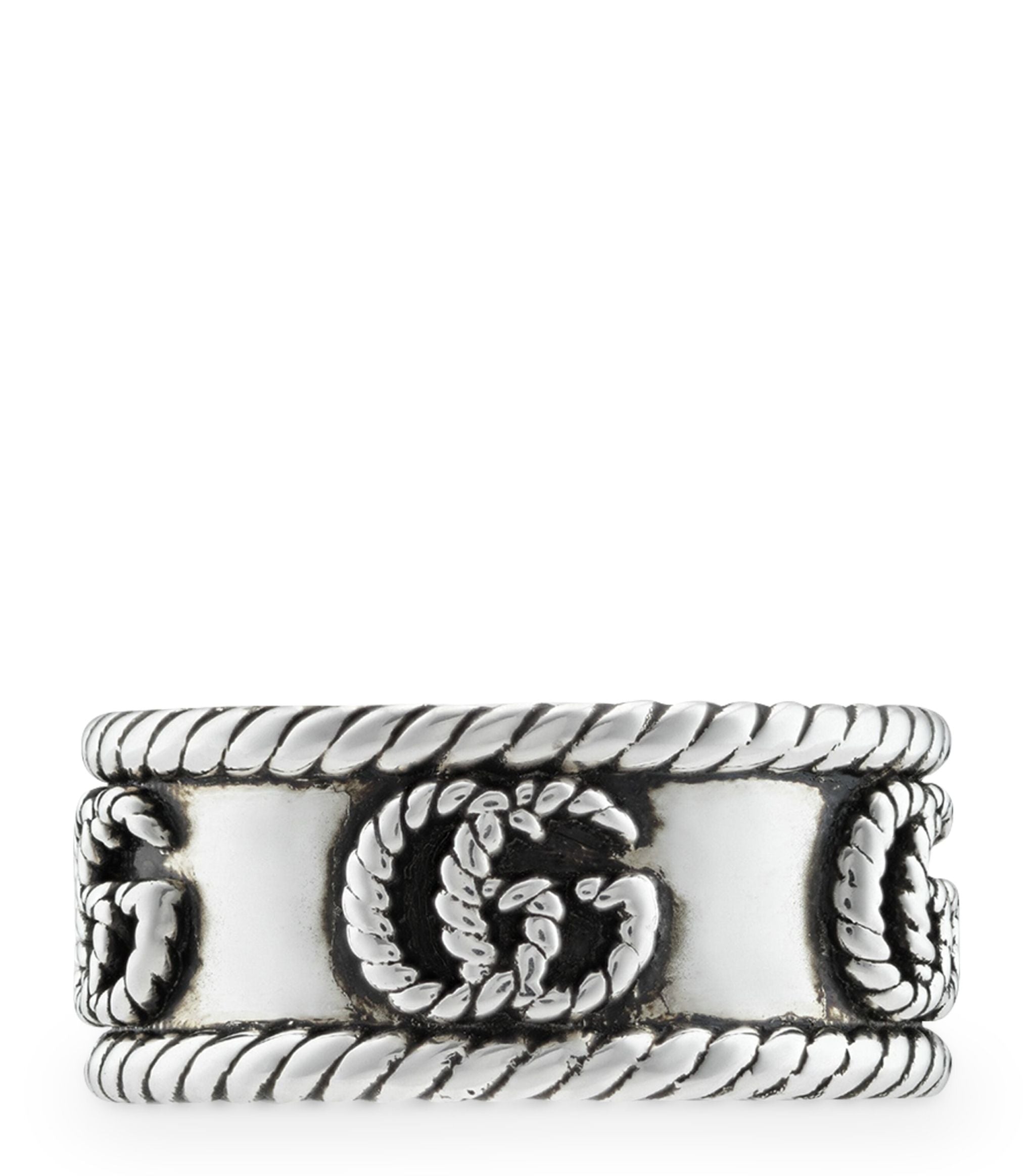 Sterling Silver Double G Ring GOODS Harrods   