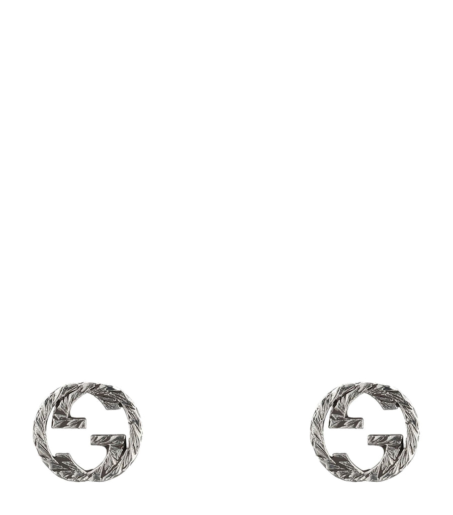 Sterling Silver Interlocking G Stud Earrings