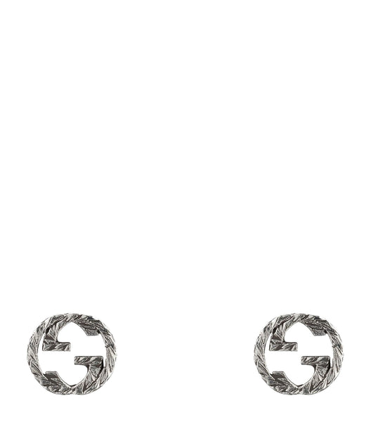 Gucci interlocking g earrings in online silver