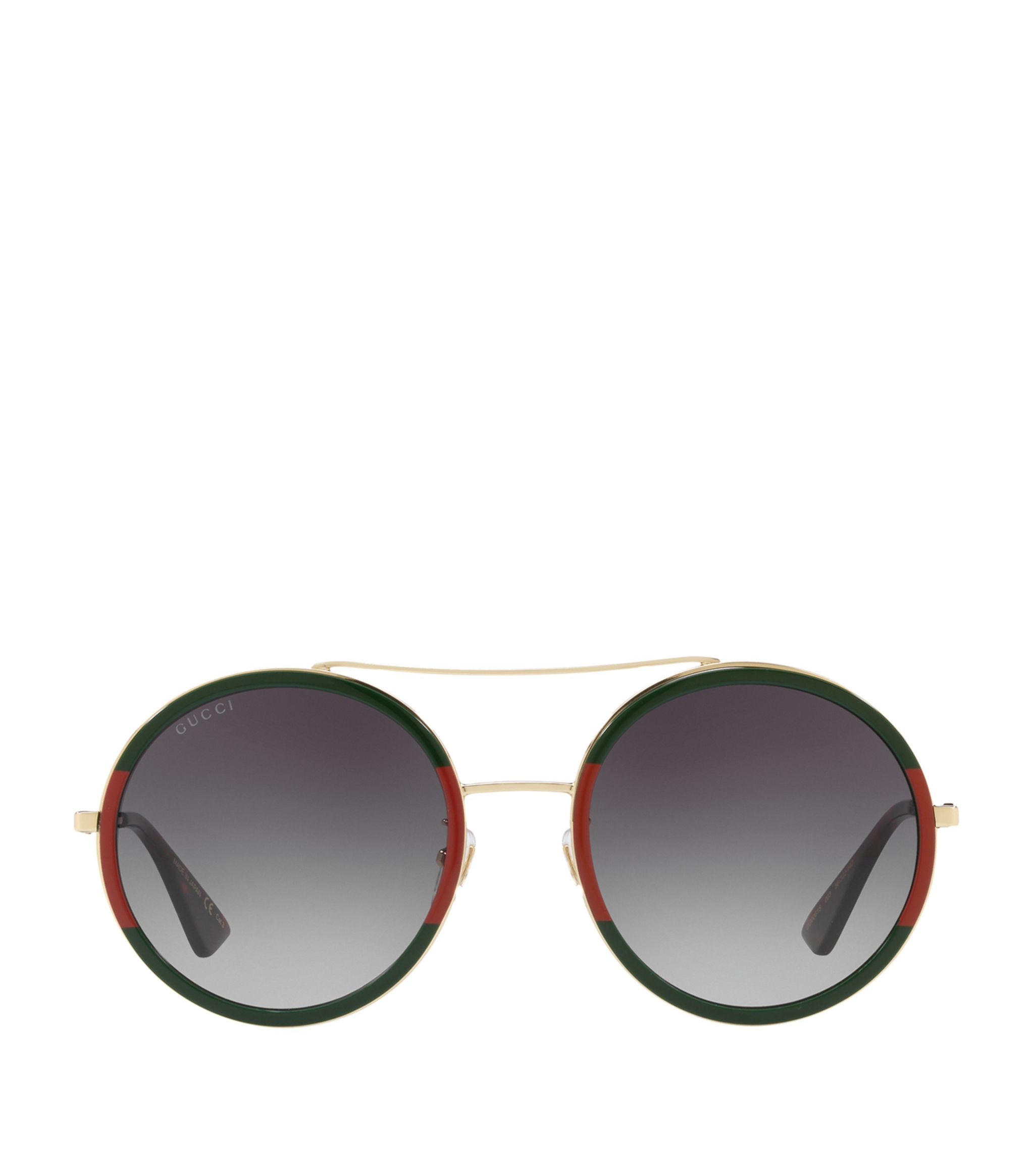 Stripe Oval Pilot Sunglasses GOODS Harrods   