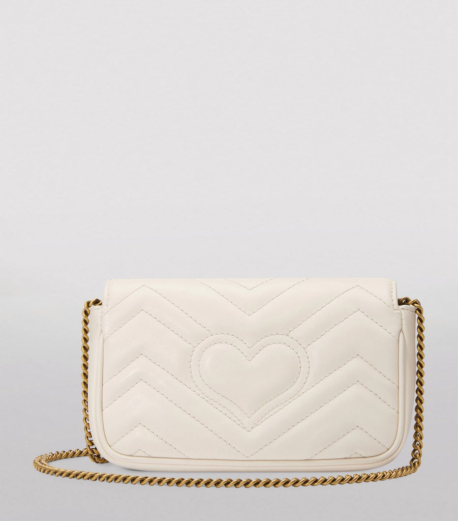 Super Mini Leather Marmont Matelassé Shoulder Bag