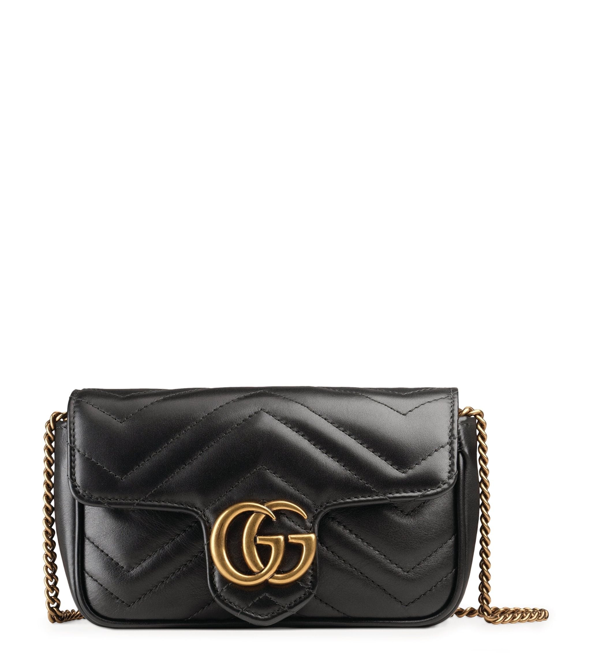 Super Mini Marmont Matelassé Shoulder Bag GOODS Harrods   