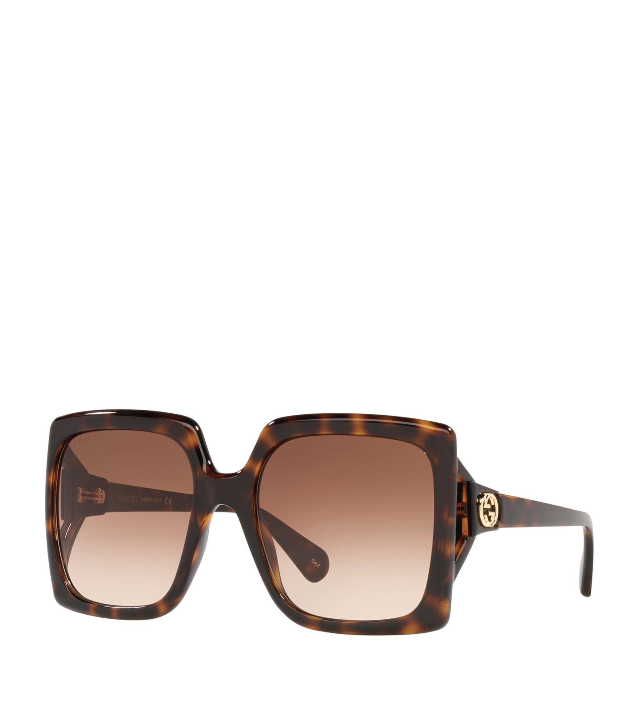 Tortoiseshell Print Square Sunglasses GOODS Harrods   