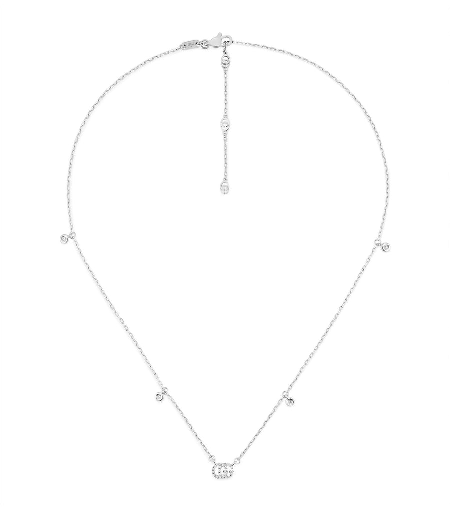 White Gold and Diamond GG Running Necklace