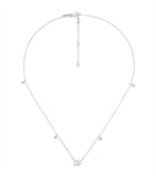 White Gold and Diamond GG Running Necklace GOODS Harrods   