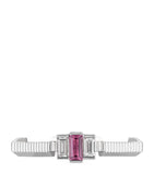 White Gold, Diamond and Rubellite Link to Love Ring GOODS Harrods   