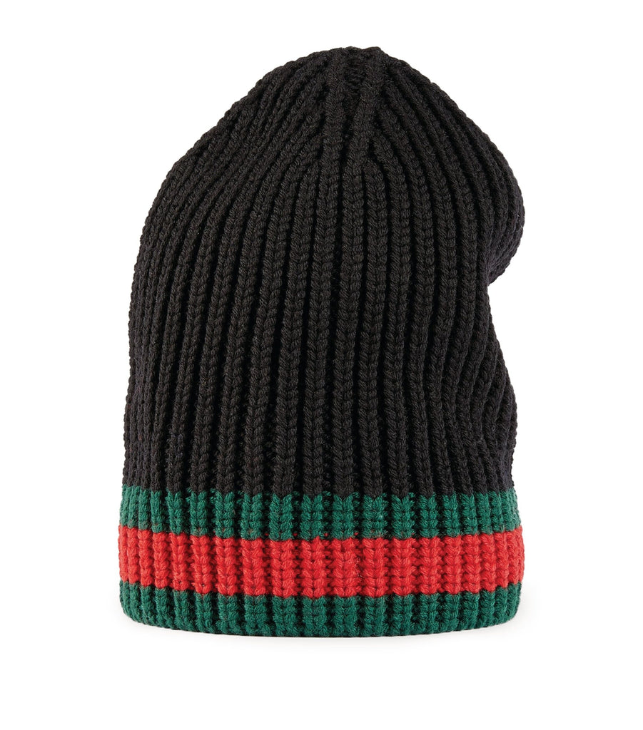 Wool Web Stripe Beanie