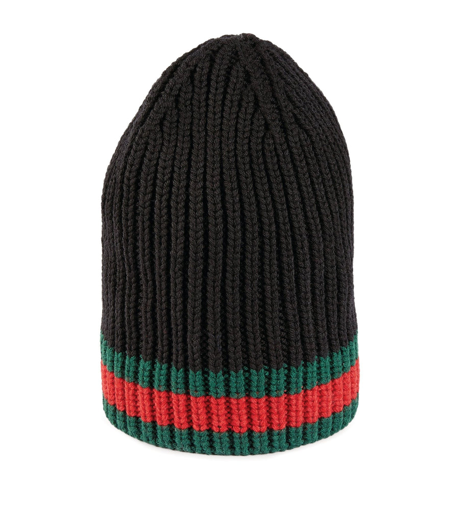 Wool Web Stripe Beanie