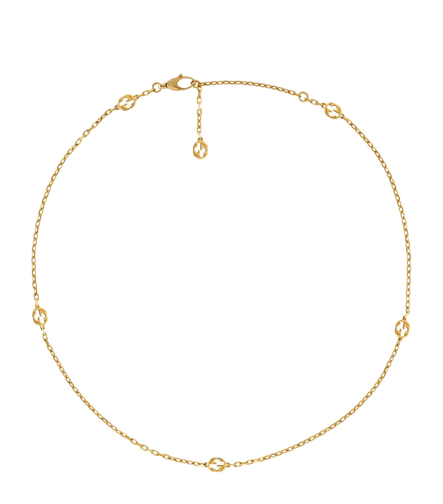 Yellow Gold Interlocking G Necklace