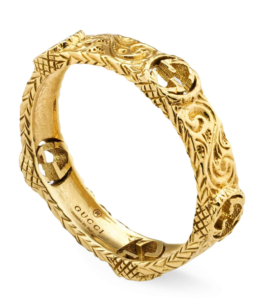 Yellow Gold Interlocking G Ring