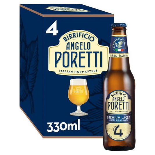 Angelo Poretti Premium Lager Beer Bottles 4x330ml All beer Sainsburys   