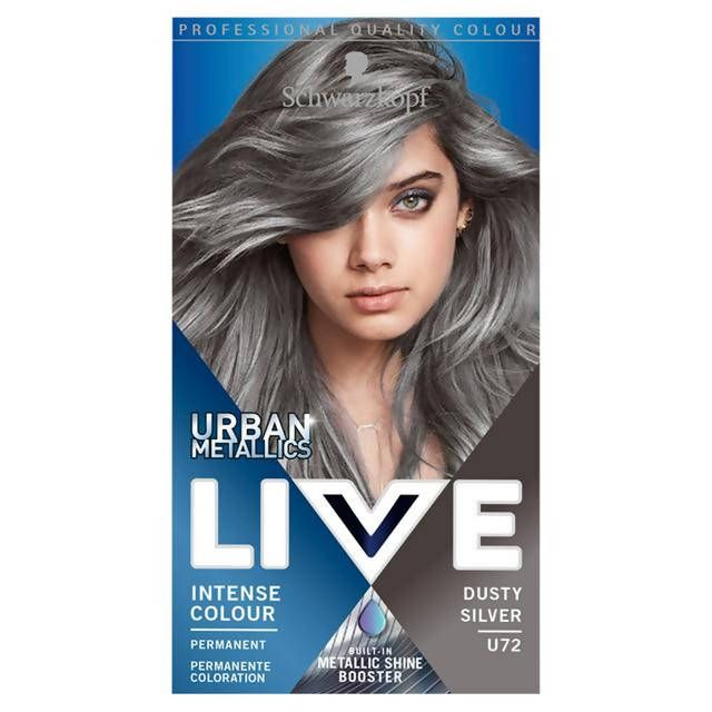 Schwarzkopf Live Urban Metallics Permanent Dusty Silver U72 Beauty at home Sainsburys   