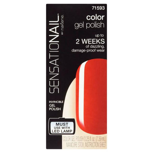 Sensationail Color Gel Polish 71593 Scarlet Red 7.39ml Beauty at home Sainsburys   