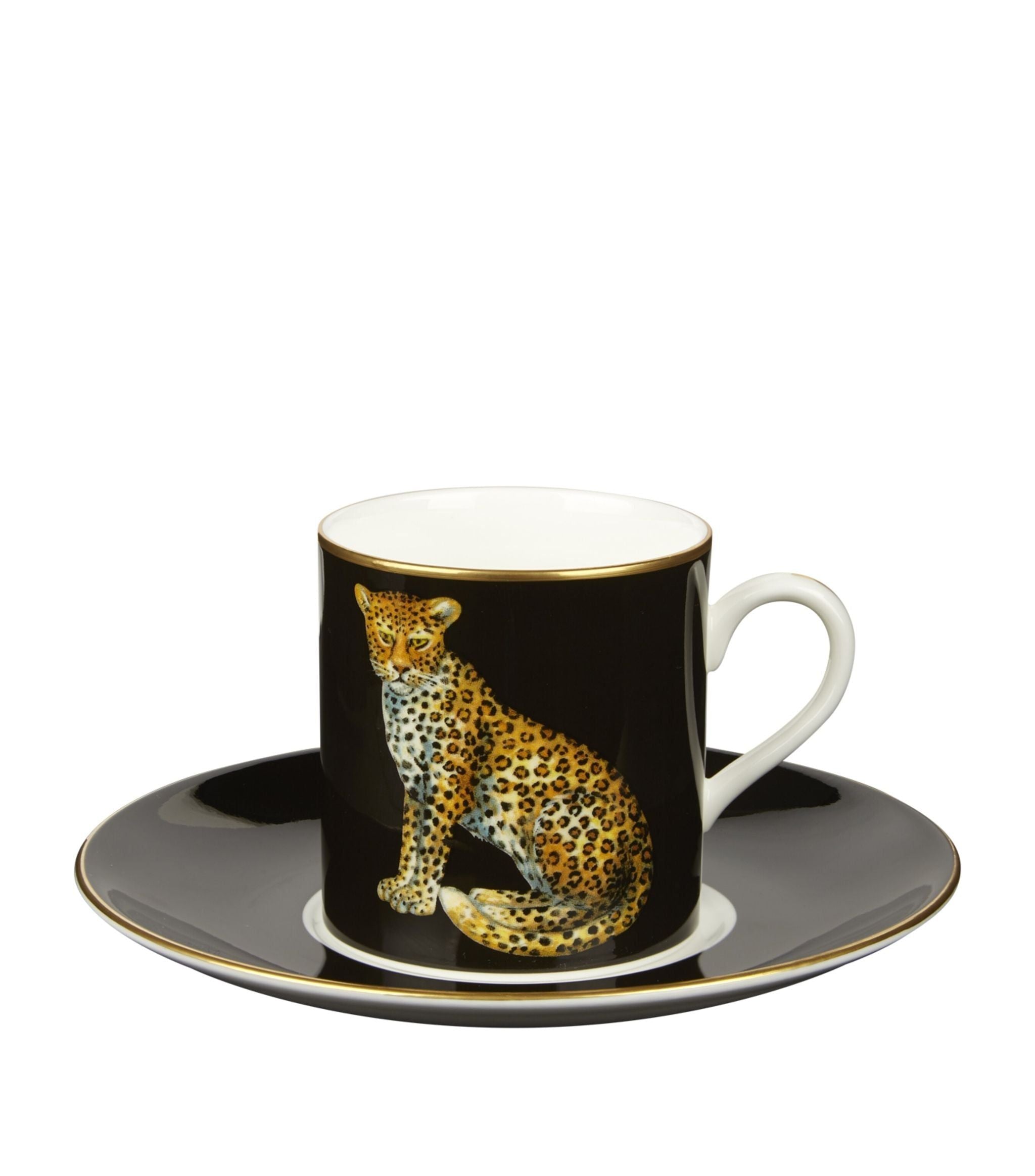 Leopard Coffee Cup and Saucer GOODS Harrods   