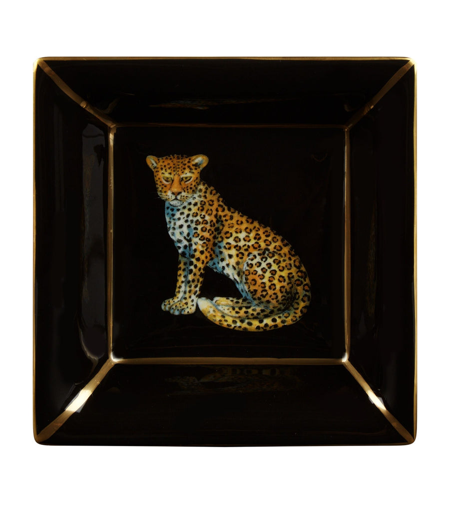 Square Leopard Tray