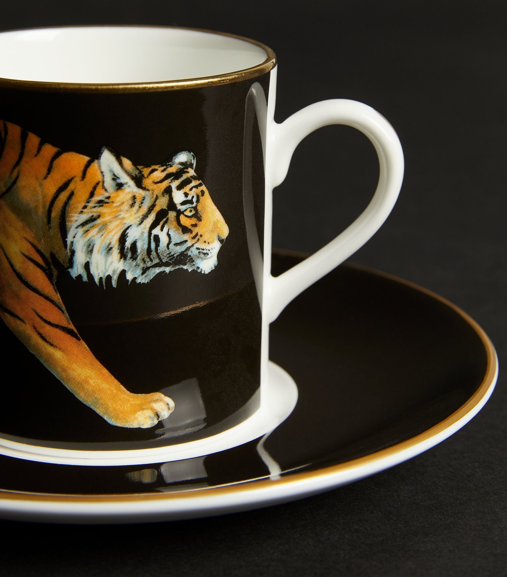 Tiger Cup and Saucer (Set of 6) GOODS Harrods   