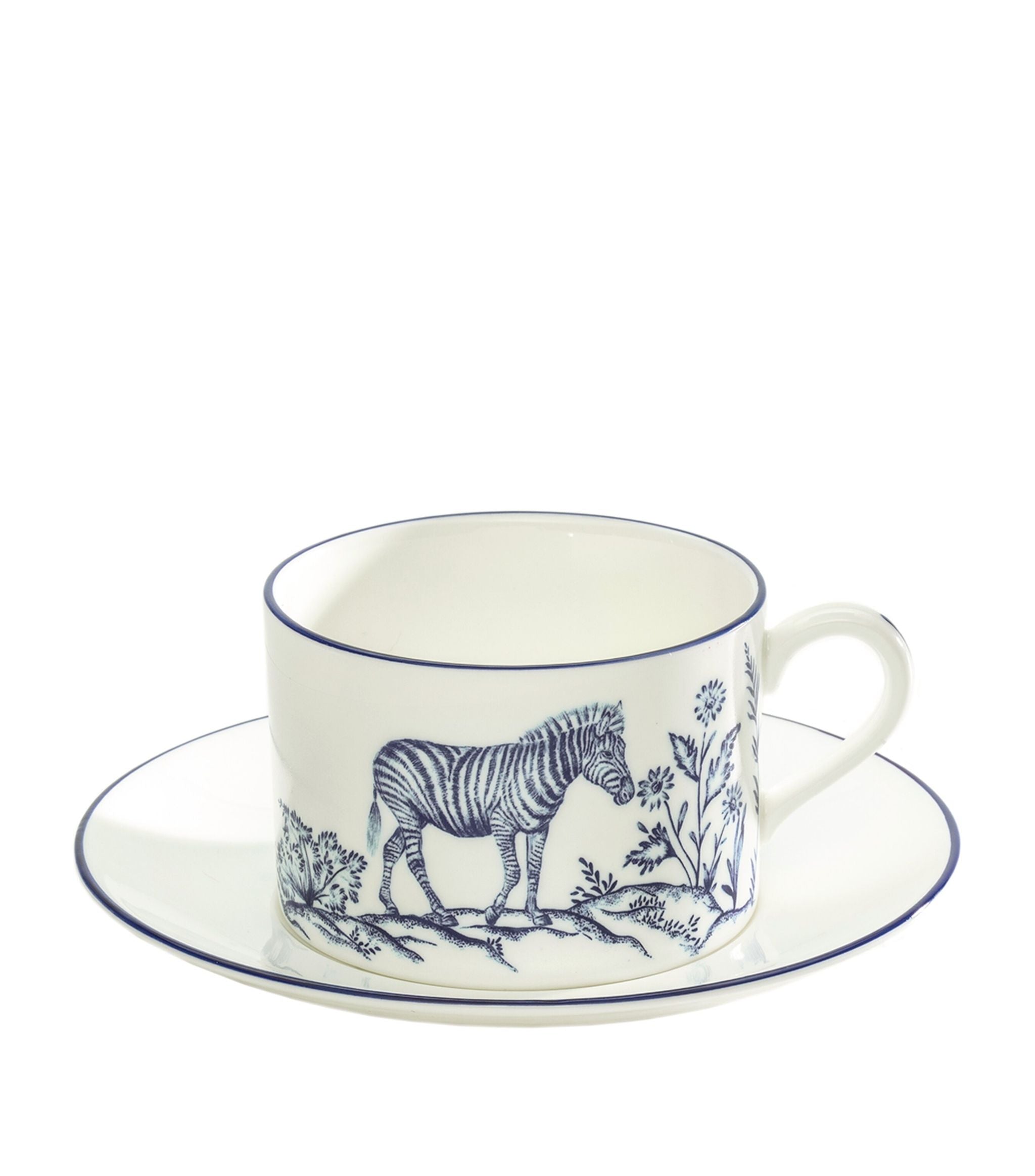 x Nina Campbell Serengeti Teacup and Saucer GOODS Harrods   