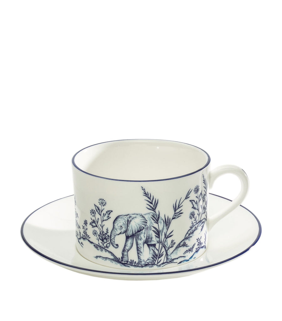 x Nina Campbell Serengeti Teacup and Saucer