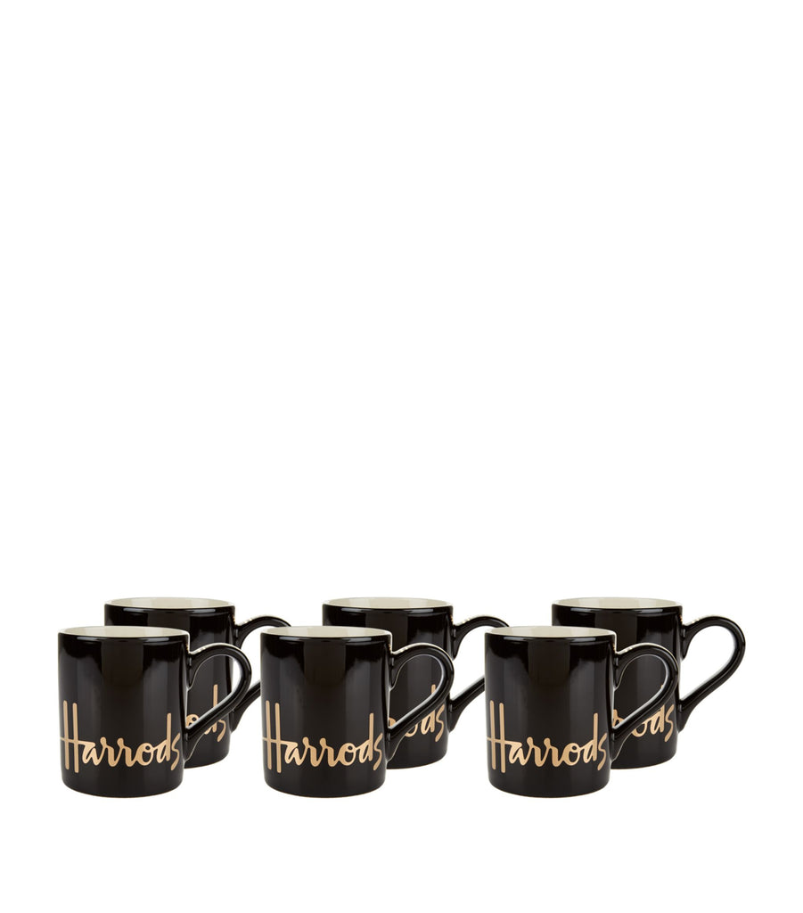 6 BLACK LOGO MUGS