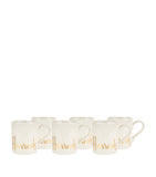 6 CREAM LOGO MUGS GOODS Harrods   