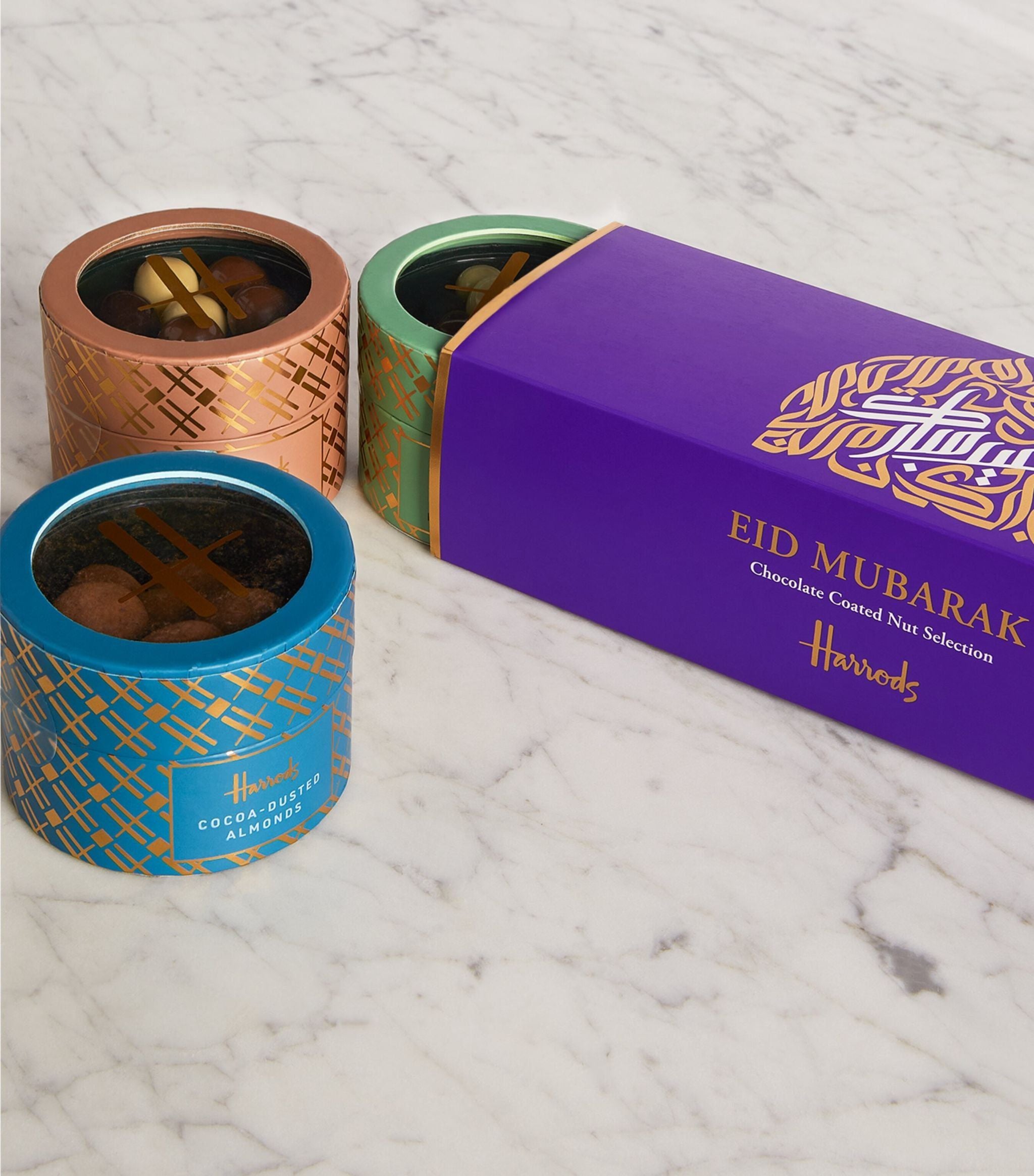 Eid Mubarak Mini Drum Chocolate Nuts Gift Set (300g) GOODS Harrods   