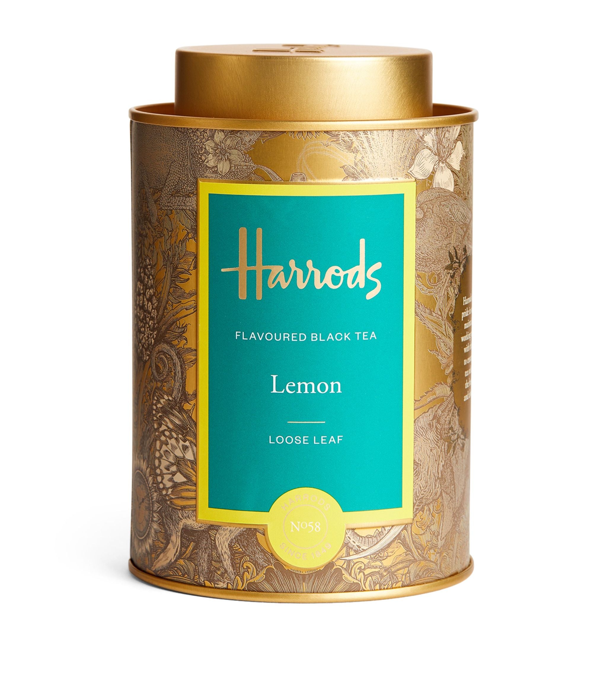 No.58 Lemon Flavoured Black Loose Leaf Tea (125g) GOODS Harrods   