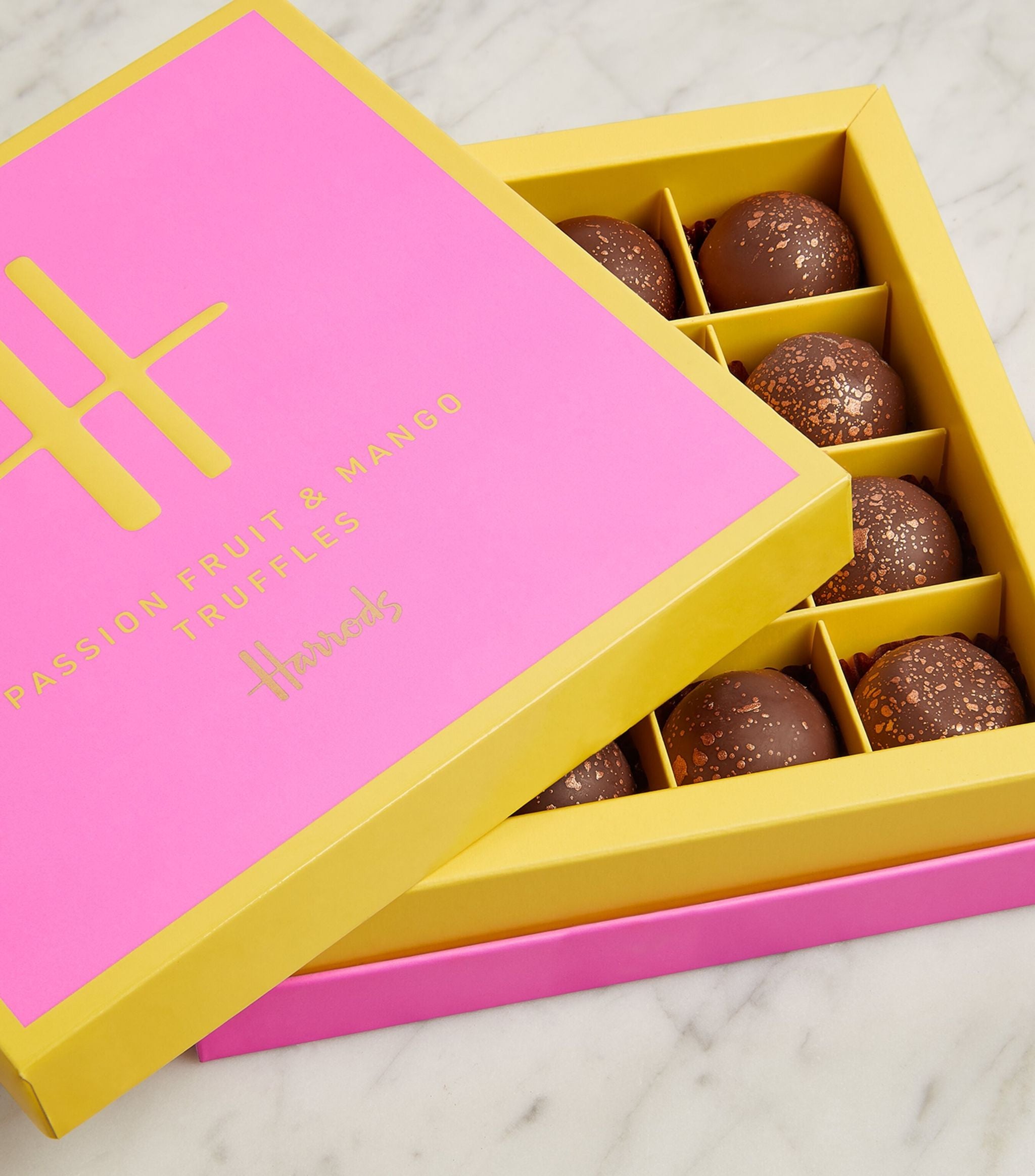 Passionfruit and Mango Truffles 16-Piece Selection Box (175g) GOODS Harrods   