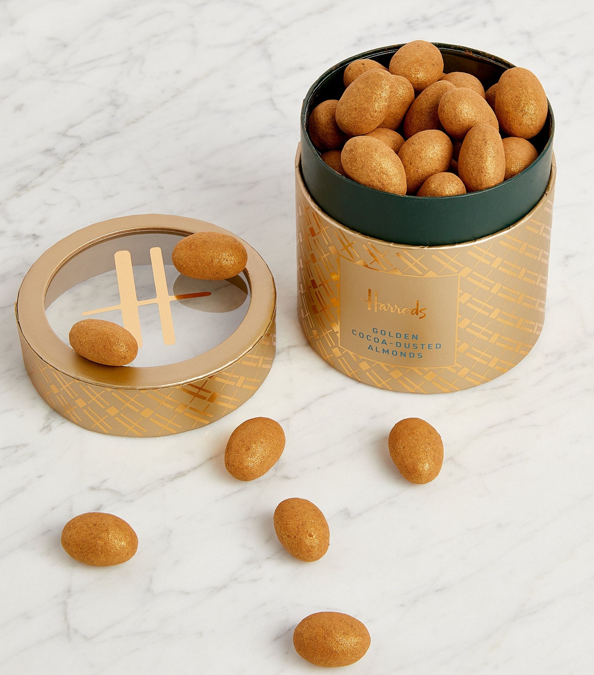 Rose Gold Cocoa-Dusted Almonds (325g) GOODS Harrods   