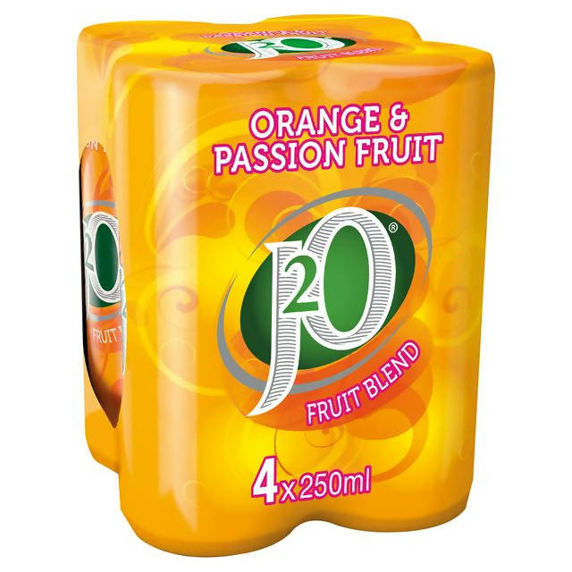 J2O Orange & Passion Fruit Juice Drink 4x250ml Adult soft drinks Sainsburys   